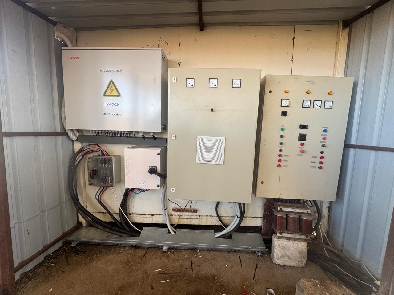 Solar energy system powering a well pumping station